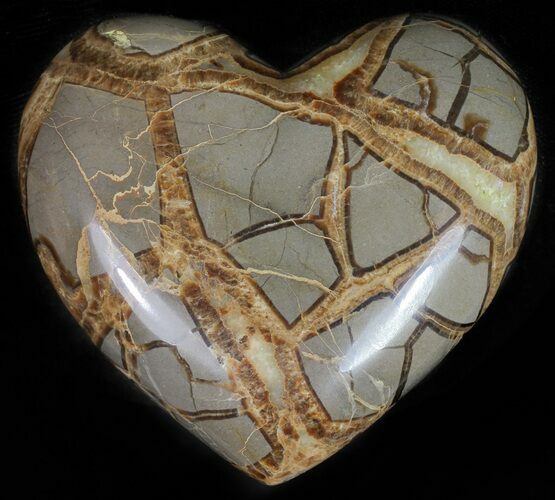 Polished Septarian Heart - Utah #62982